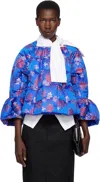 Comme Des Garçons Navy Jacquard Quilted Jacket