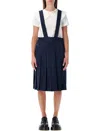 Comme Des Garçons Midi Skirt Featuring Structured Pleats In Blue