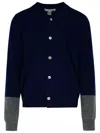 Comme Des Garçons Forever V Neck Cardigan In Navy