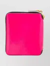 Comme Des Garçons Super Fluo Zip-around Leather Wallet In Pink