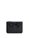 Comme Des Garçons Comme Des Garcons 大蝴蝶结皮革卡包 In Nero