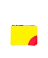 Comme Des Garçons Color Block Wallet Featuring Fluorescent Accents In Yellow