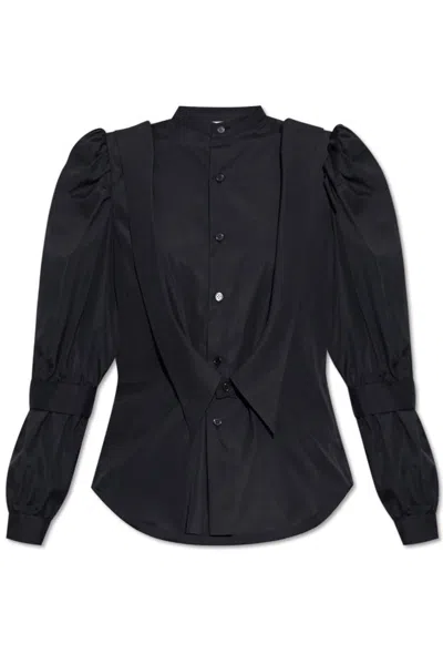 Comme Des Garçons Long-sleeved Tops In Black