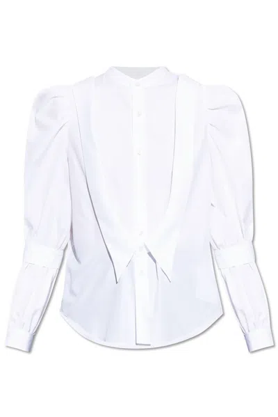 Comme Des Garçons Puff Sleeve Shirt In White