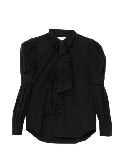 Comme Des Garçons Noir Ruffled Shirt In Black