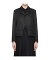 Comme Des Garçons Notched Lapel Blazer In Black