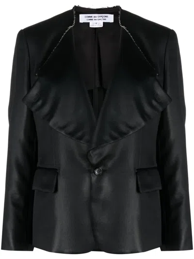 Comme Des Garçons Notched-lapel Single-breasted Blazer In Black