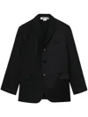 Comme Des Garçons Notched-lapels Single-breasted Blazer In Black