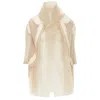 Comme Des Garçons Comme Des Garcons Nude Deconstructed Inside Out Tulle Jacket In Brown