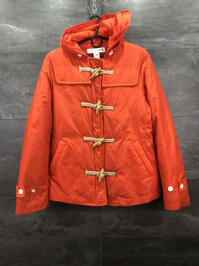 Pre-owned Comme Des Garçons Nylon Duffle Coat Comme Des Garcons Shirt In Orange