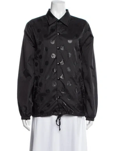 Pre-owned Comme Des Garçons Nylon Polka Dot Print Jacket In Black