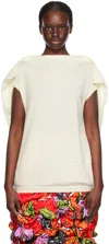 Comme Des Garçons Off-white Boat Neck Sweater In 3 Off-white