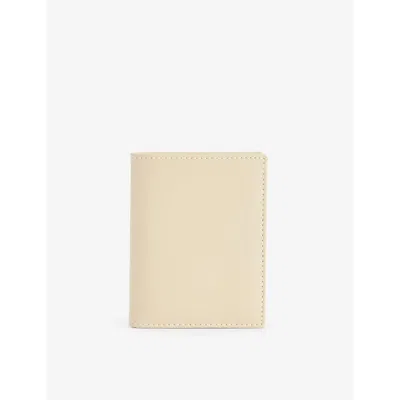 Comme Des Garçons Comme Des Garcons Off White Foiled-logo Bifold Leather Wallet