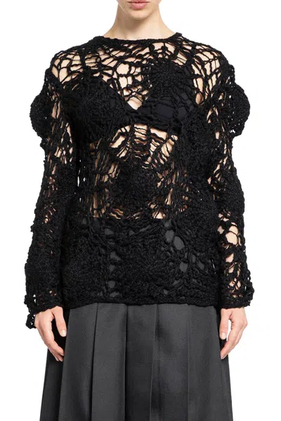 COMME DES GARÇONS OPEN-KNITTED CREWNECK JUMPER
