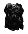 Comme Des Garçons Open Crochet Spider Web Knit Sweater In Black
