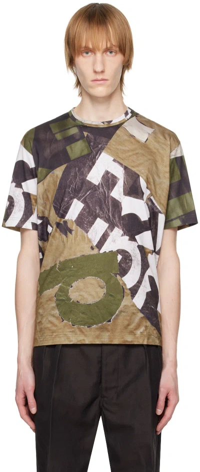 Comme Des Garçons Open-necked Black Shirt In Multi