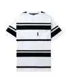 Comme Des Garçons Open-necked Black Shirt In White