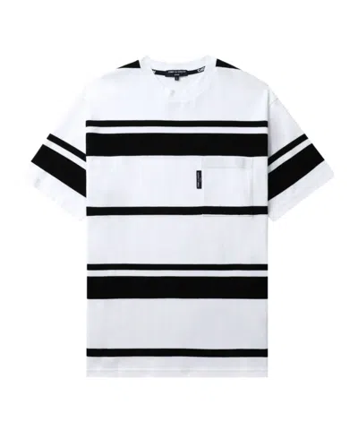 Comme Des Garçons Open-necked Black Shirt In White