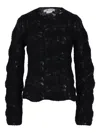 Comme Des Garçons Open-work Long-sleeve Sweater In Black