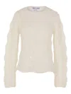 Comme Des Garçons Open-work Long-sleeve Sweater In Neutral