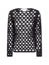 Comme Des Garçons Openwork Sweater In Black