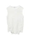 Comme Des Garçons Openwork Top In White