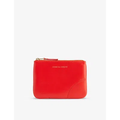 Comme Des Garçons Comme Des Garcons Orange Classic Foiled-logo Leather Wallet