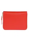 Comme Des Garçons Orange Wallet With Zip In Orange