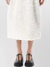 Comme Des Garçons Organza Embroidered Flower Midi Dress