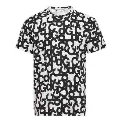 Comme Des Garçons Originals Cotton Jersey Print T-shirt In Black