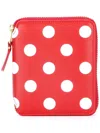Comme Des Garçons Polka Dot Wallet Accessories In Red