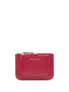 Comme Des Garçons Small Red Leather Coin Purse Wallets Red In Red
