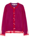 COMME DES GARÇONS OVERLAY-MESH CARDIGAN