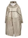 Comme Des Garçons Oversized Trench Coat Shiny Finish In Brown