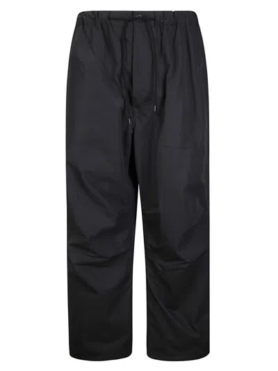 Comme Des Garçons Oversized Black Trousers In Blue