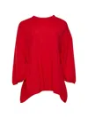 Comme Des Garçons Oversized Curved-hem Sweater In 레드