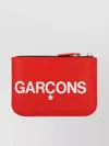 Comme Des Garçons Oversized Logo Zippered Purse