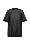 Comme Des Garçons Perforated T-shirt In Black
