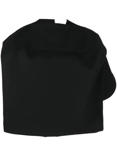 COMME DES GARÇONS OVERSIZED WOOL CROPPED TOP