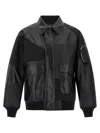 Comme Des Garçons Panel Construction Bomber Jacket In Black