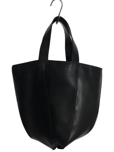 Pre-owned Comme Des Garçons Panel Leather Carry Bag In Black