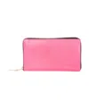 Comme Des Garçons Panel Zip Wallet In Pink