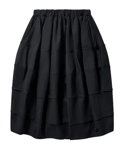 Comme Des Garçons Paneled Skirt In Black
