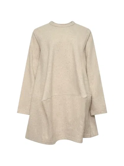 Comme Des Garçons Panelled Crew-neck Mini Dress In Neutral