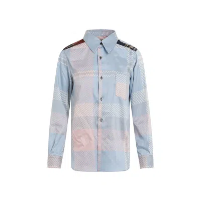 Comme Des Garçons Shirt With Tartan Design And Tech Fabric In Multi