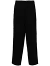 Comme Des Garçons Panelled Wool Tapered Trousers In Black