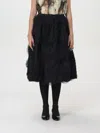 Comme Des Garçons 3d Tulle Midi Skirt In Schwarz
