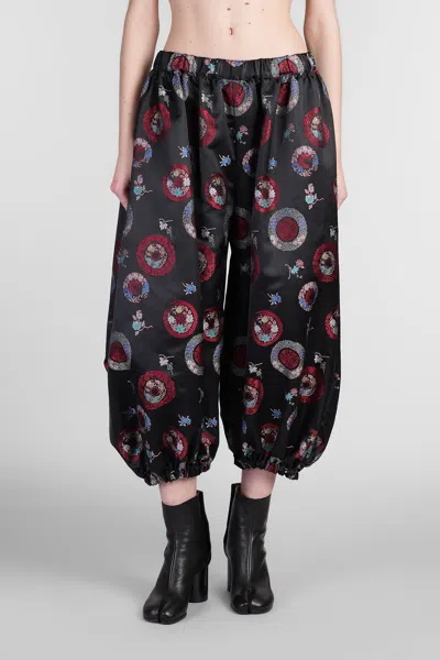 COMME DES GARÇONS PANTS IN BLACK POLYESTER
