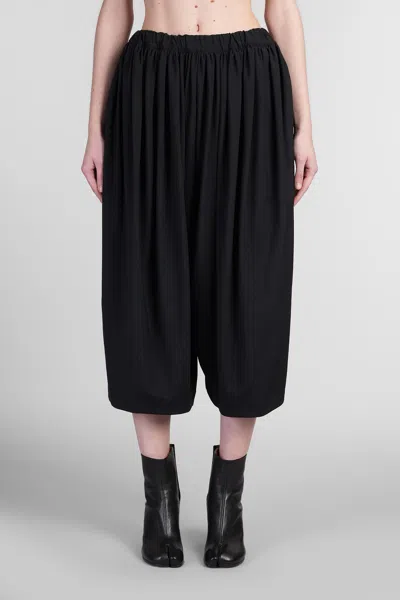 COMME DES GARÇONS PANTS IN BLACK WOOL