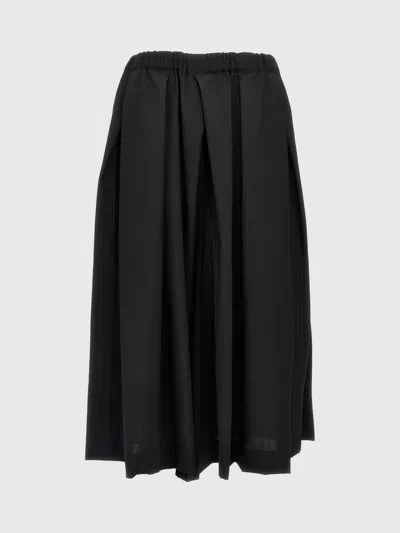 Comme Des Garçons Wide Leg Pleated Trousers In Black